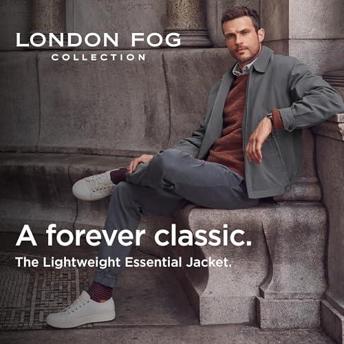 LONDON FOG Men's Auburn Zip-Front Golf Jacket for Regular & Big-Tall Sizes - Premium Water Resistance & Style