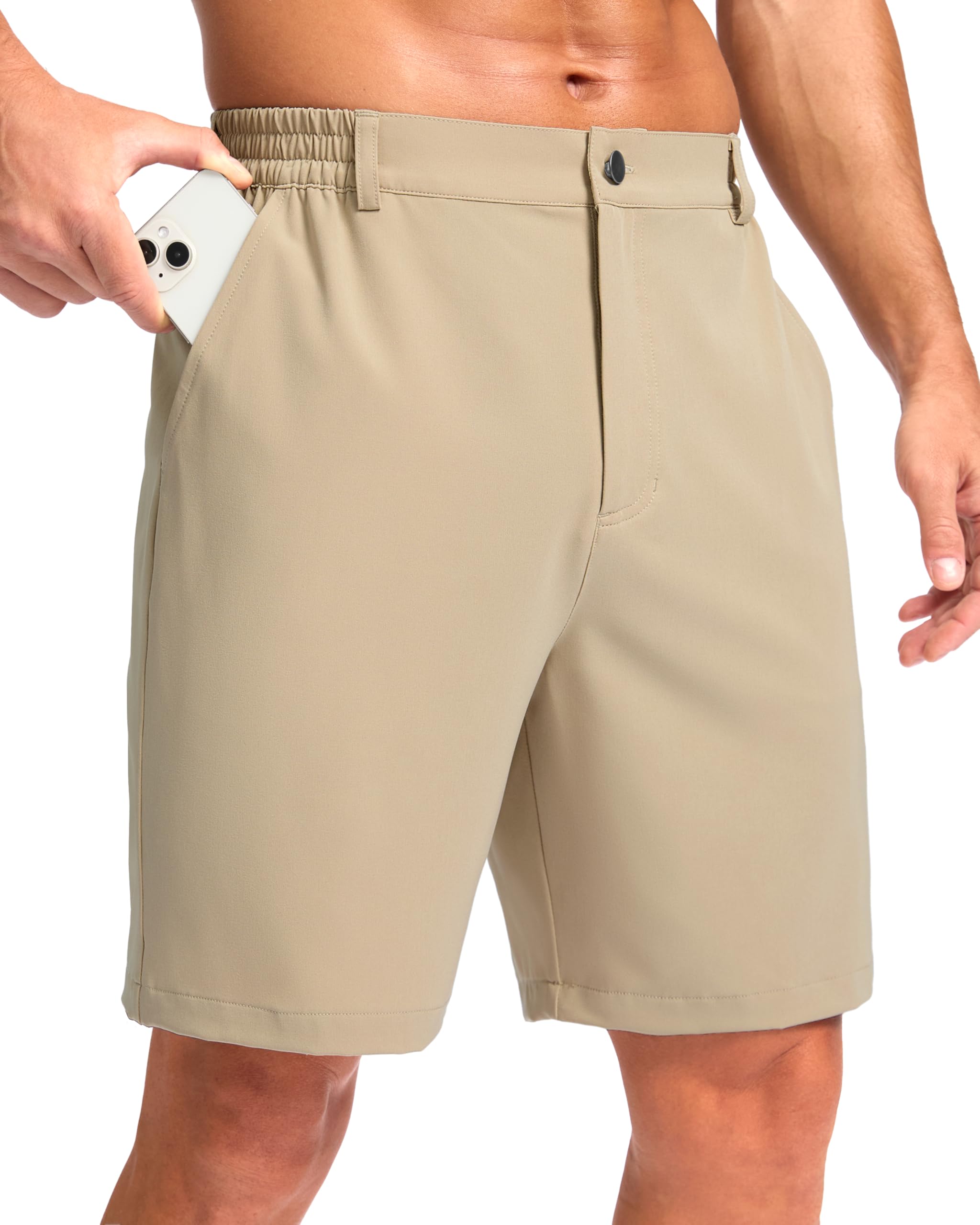 Pudolla Men's Lightweight Golf Shorts with 3 Pockets Quick Dry Comfy Casual Shorts
| Pudolla Men's 7"/9" Stretch Work S